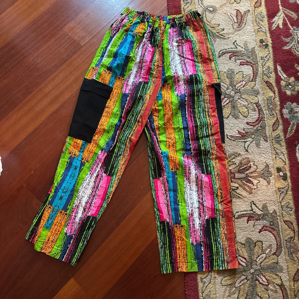 Cotton Multi-colored Carp Pants